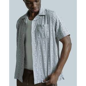 NEW FAR AFIELD selleck stripe floral shirt in blue